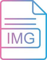 IMG File Format Line Gradient Icon Design vector