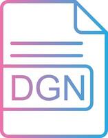 DGN File Format Line Gradient Icon Design vector