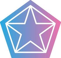 Star Pentagon Glyph Gradient Icon Design vector