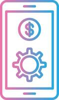 Smartphone Line Gradient Icon Design vector