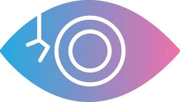 Eyeball Glyph Gradient Icon Design vector