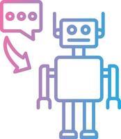 Robot Line Gradient Icon Design vector