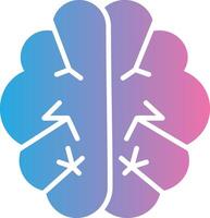 Brain Glyph Gradient Icon Design vector