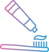 Tooth Brush Line Gradient Icon Design vector