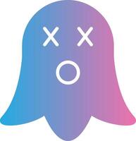 Ghost Glyph Gradient Icon Design vector