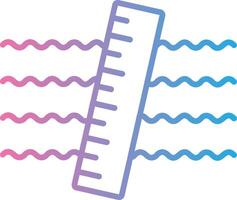 Ruler Line Gradient Icon Design vector