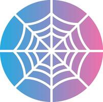 Spider Web Glyph Gradient Icon Design vector
