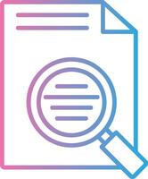 Magnifying Glass Line Gradient Icon Design vector