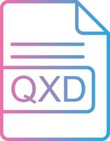 qxdd archivo formato línea degradado icono diseño vector