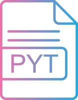 PYT File Format Line Gradient Icon Design vector