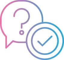 Question Line Gradient Icon Design vector