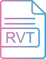 rvt archivo formato línea degradado icono diseño vector