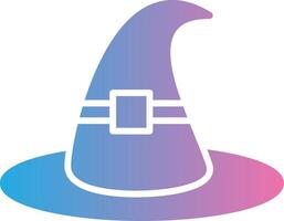 Witch Hat Glyph Gradient Icon Design vector