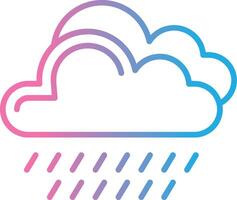 Rain Line Gradient Icon Design vector