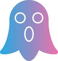 Ghost Glyph Gradient Icon Design vector