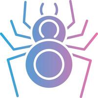 Spider Glyph Gradient Icon Design vector