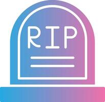 Cemetery Glyph Gradient Icon Design vector