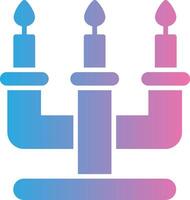 Candelabra Glyph Gradient Icon Design vector