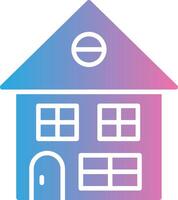 House Glyph Gradient Icon Design vector