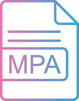 MPA File Format Line Gradient Icon Design vector