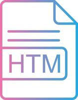 HTM File Format Line Gradient Icon Design vector