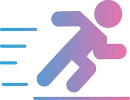 Jogging Glyph Gradient Icon Design vector