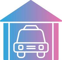 Garage Glyph Gradient Icon Design vector