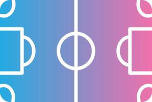 Soccer Field Glyph Gradient Icon Design vector