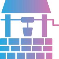 Water Well Glyph Gradient Icon Design vector