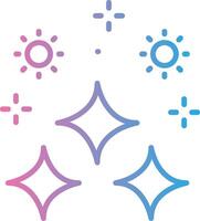 Sparkle Line Gradient Icon Design vector