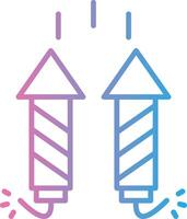 Firework Line Gradient Icon Design vector