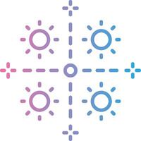 Firework Line Gradient Icon Design vector