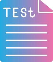 Test Glyph Gradient Icon Design vector