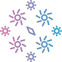 Firework Line Gradient Icon Design vector
