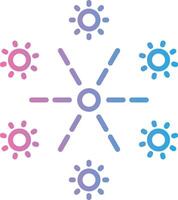 Sparkle Line Gradient Icon Design vector