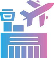 Airport Glyph Gradient Icon Design vector