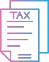 Taxes Line Gradient Icon Design vector