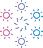Firework Line Gradient Icon Design vector