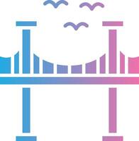 Bridge Glyph Gradient Icon Design vector