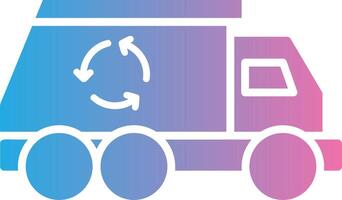 Trash Truck Glyph Gradient Icon Design vector