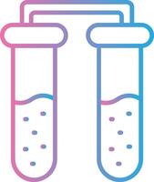 Test Tubes Line Gradient Icon Design vector