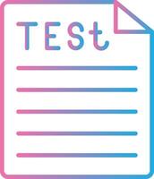 Test Line Gradient Icon Design vector