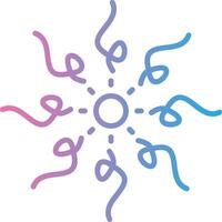 Firework Line Gradient Icon Design vector