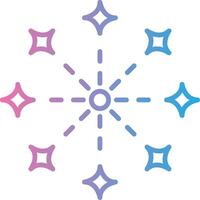 Firework Line Gradient Icon Design vector