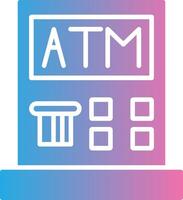 Atm Machine Glyph Gradient Icon Design vector