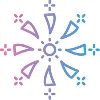 Firework Line Gradient Icon Design vector