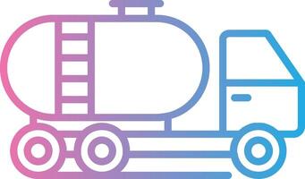 Tank Car Line Gradient Icon Design vector