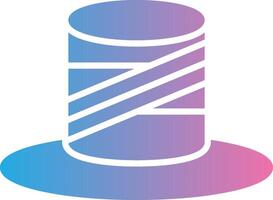 Top Hat Glyph Gradient Icon Design vector