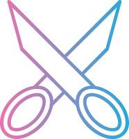 Scissors Line Gradient Icon Design vector