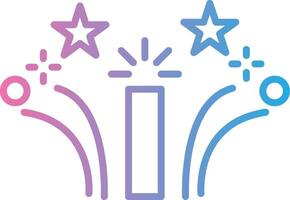 Firework Line Gradient Icon Design vector